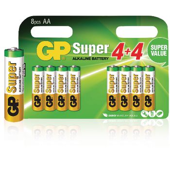 GP-ALK-AA-03 Alkaline batterij aa 1.5 v super 8-promotional blister Verpakking foto