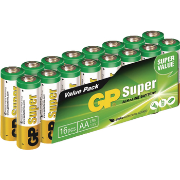 GP-ALK-AA-16 Alkaline batterij aa 1.5 v super 16-pack