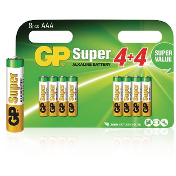 GP-ALK-AAA-03 Alkaline batterij aaa 1.5 v super 8-promotional blister Verpakking foto