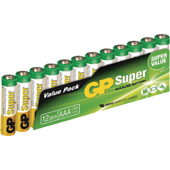GP-ALK-AAA-12 Alkaline batterij aaa 1.5 v super 12-pack
