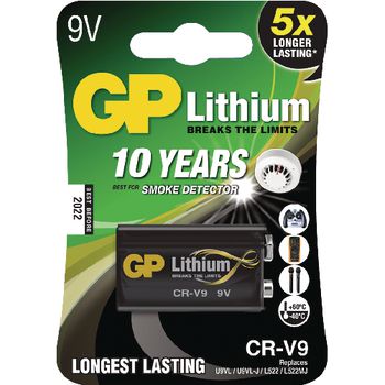 GP-CR9VC1 Lithium batterij 9v 9 v 1-blister Verpakking foto