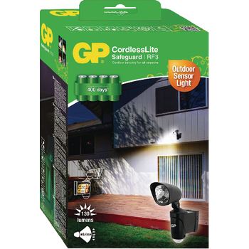 GP-SAFE3 Led wandlamp voor buiten met sensor 135 lm zwart Verpakking foto