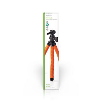 GPOD3010BK Ministatief | max. 1 kg | 27,5 cm | flexibel | zwart/oranje Verpakking foto