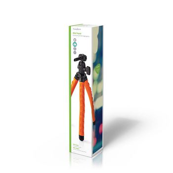 GPOD3010BK Ministatief | max. 1 kg | 27,5 cm | flexibel | zwart/oranje Verpakking foto