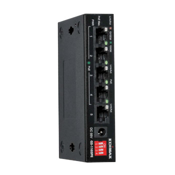 GS-1105PE 5-poorts gigabit poe+ schakelaar met lange reikwijdte, 4 poe+ poorten en dip-schakelaar Product foto