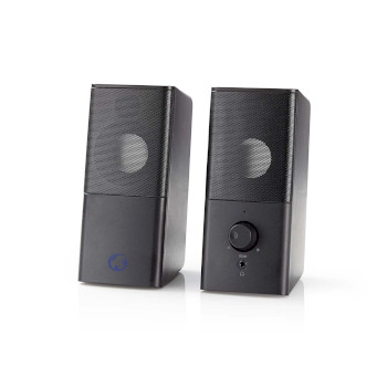 GSPR10020BK Gaming speaker | speaker-kanalen: 2.0 | usb gevoed | 3,5 mm male | 18 w | zonder verlichting | volum