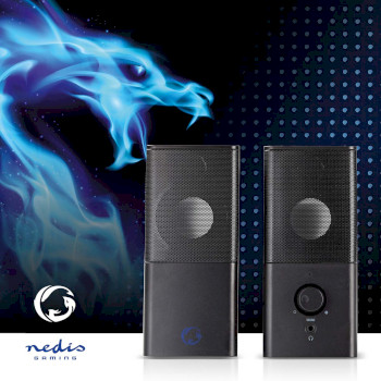 GSPR10020BK Gaming speaker | speaker-kanalen: 2.0 | usb gevoed | 3,5 mm male | 18 w | zonder verlichting | volum Product foto