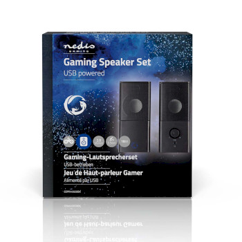 GSPR10020BK Gaming speaker | speaker-kanalen: 2.0 | usb gevoed | 3,5 mm male | 18 w | zonder verlichting | volum Verpakking foto
