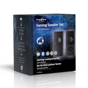 GSPR10020BK Gaming speaker | speaker-kanalen: 2.0 | usb gevoed | 3,5 mm male | 18 w | zonder verlichting | volum Verpakking foto