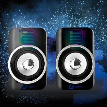 GSPR20020BK Gaming speaker | speaker-kanalen: 2.0 | usb gevoed | 3,5 mm male | 30 w | rgb | volumebediening Product foto