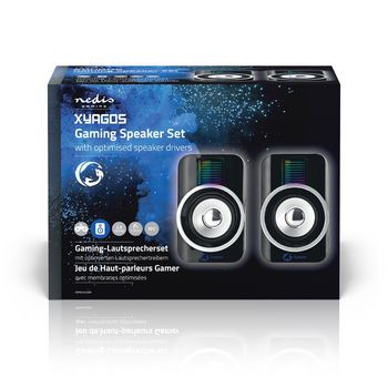 GSPR20020BK Gaming speaker | speaker-kanalen: 2.0 | usb gevoed | 3,5 mm male | 30 w | rgb | volumebediening  foto