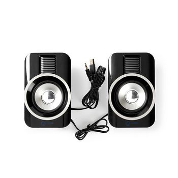 GSPR20020BK Gaming speaker | speaker-kanalen: 2.0 | usb gevoed | 3,5 mm male | 30 w | rgb | volumebediening Inhoud verpakking foto