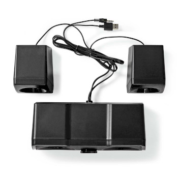 GSPR21022BK Gaming speaker | speaker-kanalen: 2.2 | usb gevoed | 3,5 mm male | 48 w | led | volumebediening Inhoud verpakking foto