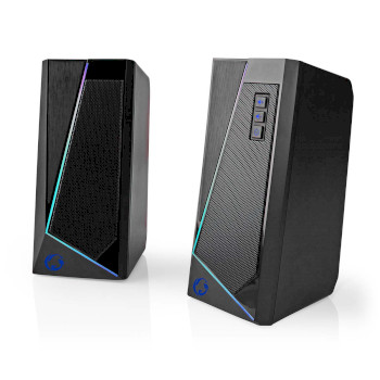 GSPR31020BK Gaming speaker | speaker-kanalen: 2.0 | usb gevoed | 3,5 mm male | 18 w | led | volumebediening