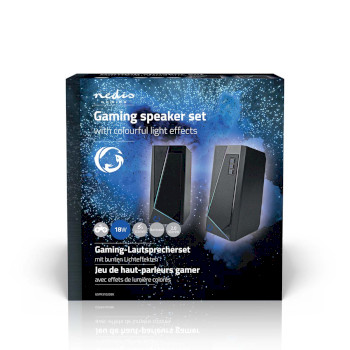 GSPR31020BK Gaming speaker | speaker-kanalen: 2.0 | usb gevoed | 3,5 mm male | 18 w | led | volumebediening  foto
