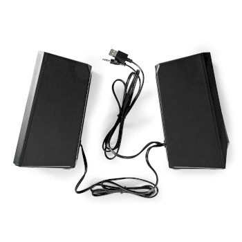 GSPR31020BK Gaming speaker | speaker-kanalen: 2.0 | usb gevoed | 3,5 mm male | 18 w | led | volumebediening Inhoud verpakking foto