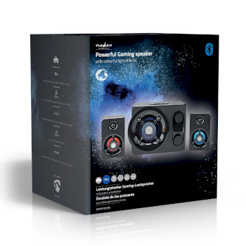 GSPR41021BK Gaming speaker | speaker-kanalen: 2.1 | netvoeding | 3,5 mm male | 75 w | led | volumebediening Verpakking foto