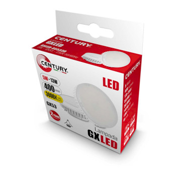 GXLED-055330 Led-lamp gx53 rond 5 w 400 lm 3000 k Verpakking foto
