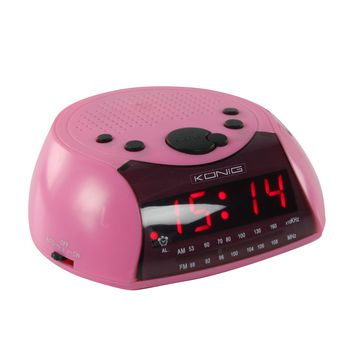 HAV-CR21P Wekkerradio fm / am roze Product foto