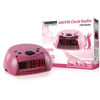 HAV-CR21P Wekkerradio fm / am roze