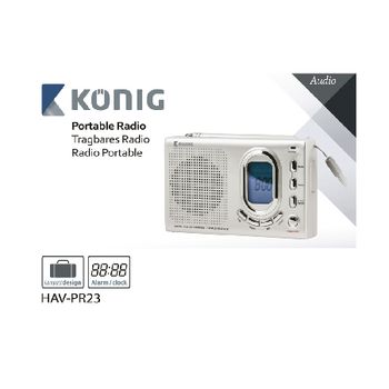 HAV-PR23 Draagbare wereld radio fm / am / sw grijs Product foto