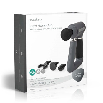 HCMSG300 Sportmassagepistool | batterij gevoed | n/a | oplaadbaar | 6 massage modes | usb kabel | grijs Verpakking foto