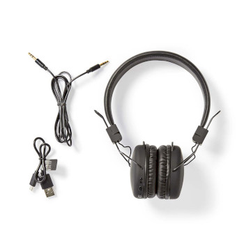 HPBT1100BK Draadloze on-ear koptelefoon | maximale batterijduur: 15 uur | ingebouwde microfoon | drukbediening  Inhoud verpakking foto
