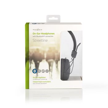 HPBT1100GY Draadloze on-ear koptelefoon | batterij speelduur: tot 6 uur | ingebouwde microfoon | drukbediening  Verpakking foto