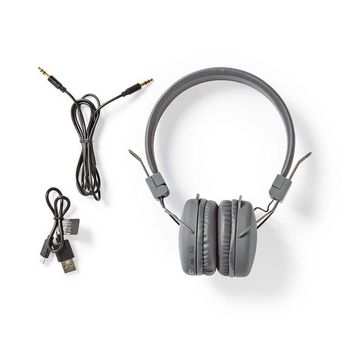 HPBT1100GY Draadloze on-ear koptelefoon | batterij speelduur: tot 6 uur | ingebouwde microfoon | drukbediening  Inhoud verpakking foto