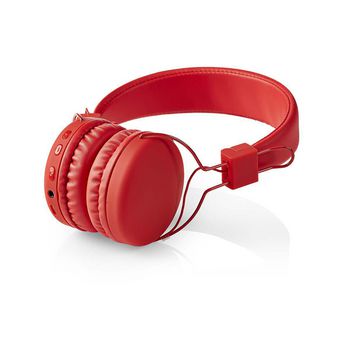 HPBT1100RD Draadloze on-ear koptelefoon | batterij speelduur: tot 6 uur | ingebouwde microfoon | drukbediening  Product foto