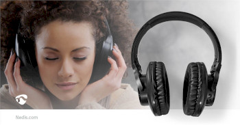 HPBT1202BK Draadloze over-ear koptelefoon | maximale batterijduur: 7 uur | ingebouwde microfoon | drukbediening Product foto