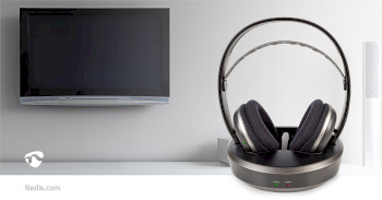 HPRF210BK Draadloze tv-koptelefoon | rf | over-ear | maximale batterijduur: 11 uur | 100 m | digitale audio |  Product foto