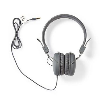 HPWD1100GY Bedrade koptelefoon | 1,2 m ronde kabel | on-ear | opvouwbaar | grijs Inhoud verpakking foto