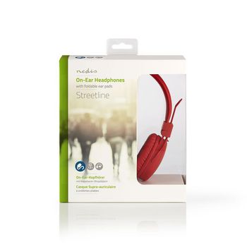 HPWD1100RD Bedrade koptelefoon | 1,2 m ronde kabel | on-ear | opvouwbaar | rood Verpakking foto
