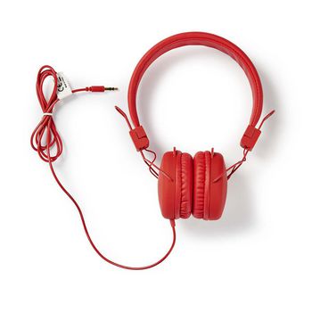 HPWD1100RD Bedrade koptelefoon | 1,2 m ronde kabel | on-ear | opvouwbaar | rood Inhoud verpakking foto