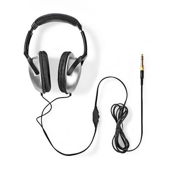 HPWD1200BK Bedrade over-ear koptelefoon | kabellengte: 2.70 m | volumebediening | zilver / zwart Product foto