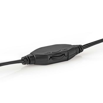 HPWD1200BK Bedrade over-ear koptelefoon | kabellengte: 2.70 m | volumebediening | zilver / zwart Product foto