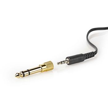 HPWD1200BK Bedrade over-ear koptelefoon | kabellengte: 2.70 m | volumebediening | zilver / zwart Product foto