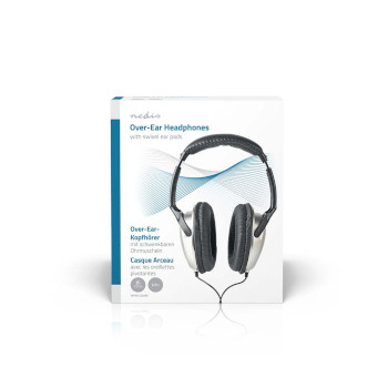 HPWD1200BK Bedrade over-ear koptelefoon | 3,5 mm | kabellengte: 2.70 m | volumebediening | zilver / zwart  foto