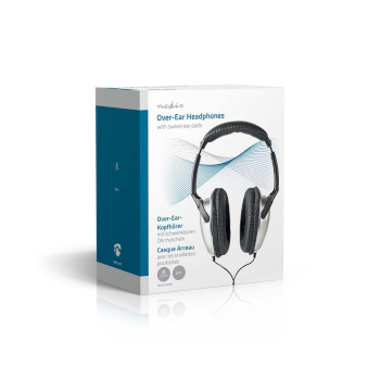 HPWD1200BK Bedrade over-ear koptelefoon | 3,5 mm | kabellengte: 2.70 m | volumebediening | zilver / zwart Verpakking foto