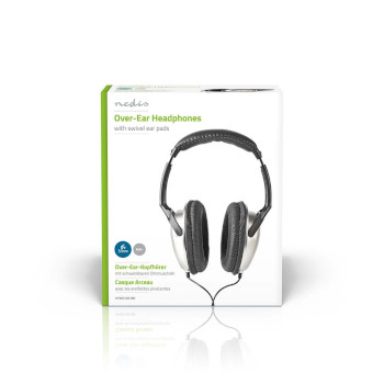 HPWD1201BK Bedrade over-ear koptelefoon | 3,5 mm | kabellengte: 6.00 m | volumebediening | zilver / zwart  foto