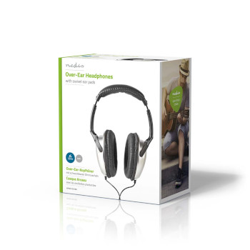HPWD1201BK Bedrade over-ear koptelefoon | 3,5 mm | kabellengte: 6.00 m | volumebediening | zilver / zwart Verpakking foto