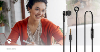 HPWD2020BK Bedrade koptelefoon | 3,5 mm | kabellengte: 1.20 m | ingebouwde microfoon | volumebediening | zilver Product foto