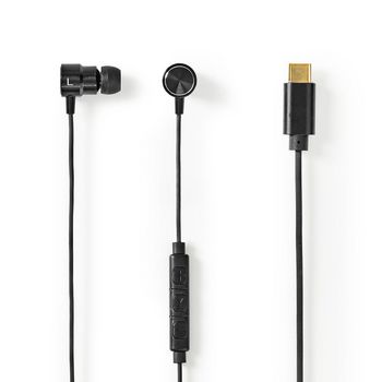 HPWD2070BK Bedrade koptelefoon | usb-c™ | kabellengte: 1.20 m | ingebouwde microfoon | volumebediening | 
