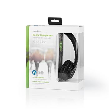 HPWD2100BK Bedrade on-ear koptelefoon | 3,5 mm | kabellengte: 1.20 m | zwart Verpakking foto