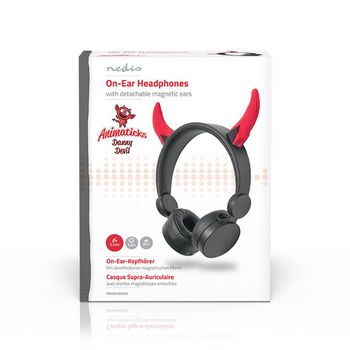 HPWD4000BK Bedrade on-ear koptelefoon | 3,5 mm | kabellengte: 1.20 m | 85 db | rood / zwart  foto
