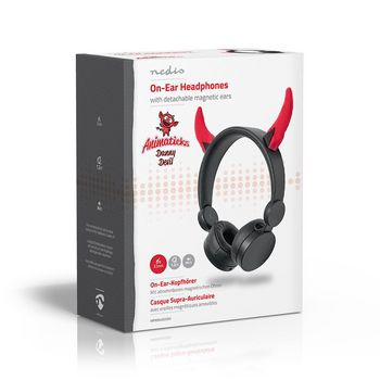 HPWD4000BK Bedrade on-ear koptelefoon | 3,5 mm | kabellengte: 1.20 m | 85 db | rood / zwart Verpakking foto