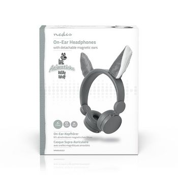 HPWD4000GY Bedrade on-ear koptelefoon | 3,5 mm | kabellengte: 1.20 m | 85 db | grijs  foto