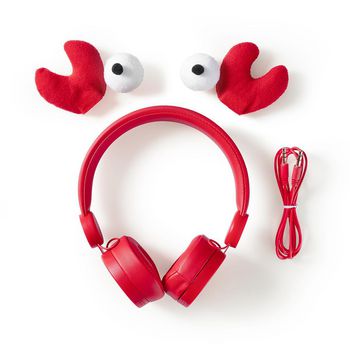 HPWD4000RD Bedrade on-ear koptelefoon | 3,5 mm | kabellengte: 1.20 m | 85 db | rood Inhoud verpakking foto