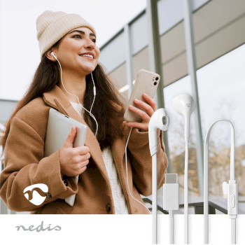 HPWD4024WT Bedrade koptelefoon | usb-c™ | kabellengte: 1.20 m | ingebouwde microfoon | volumebediening |  Product foto